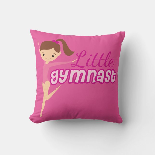 Little Gymnast (pink) Cushion (Front)