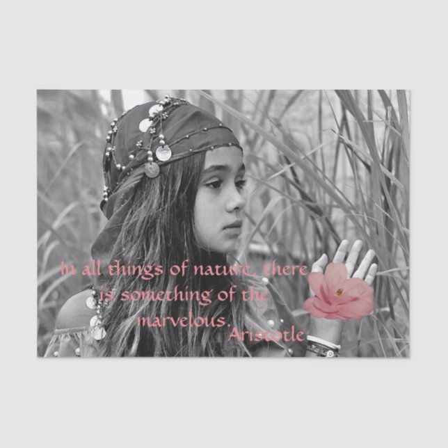 Little Gypsy Girl Party Tissue Paper (Front)