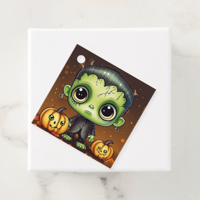 Little Halloween Frankenstein  Favour Tags (In Situ)