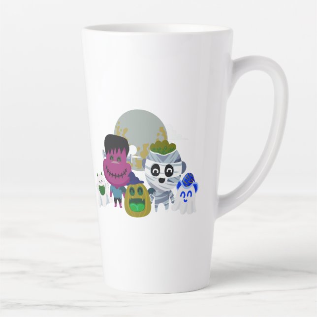 Little Halloween Friends  Latte Mug (Right)