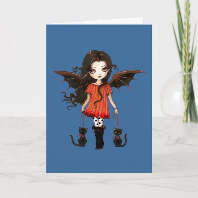Little Halloween Vampire Card (Front)