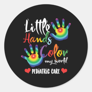Little Hands Pediatric Care Pediatrician Doctor Gi Classic Round Sticker