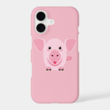Little happy cute pink pig