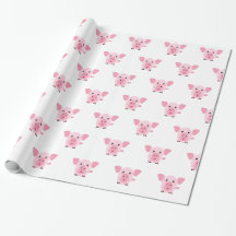 Little happy cute pink pig