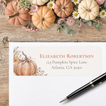 Little Harvest Fall Pumpkin Floral Family Address