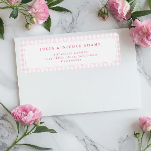 Little Heart Pink Gingham Teddy Bear Baby Shower