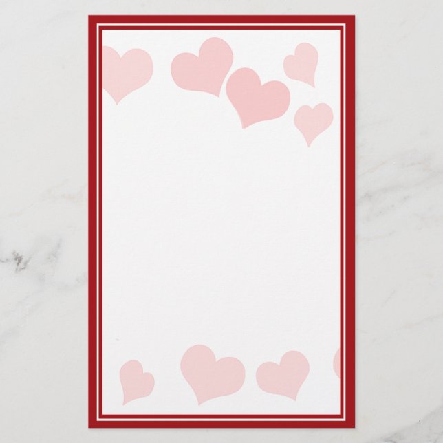 Little Hearts - Add Your Message Stationery (Front)