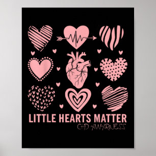 Little Hearts Chd Awareness Design For Heart Advoc Poster