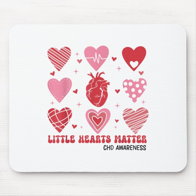 Little Hearts Chd Awareness Heart Anatomy Valentin Mouse Mat (Front)