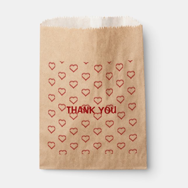 little hearts  favour bags (Front)