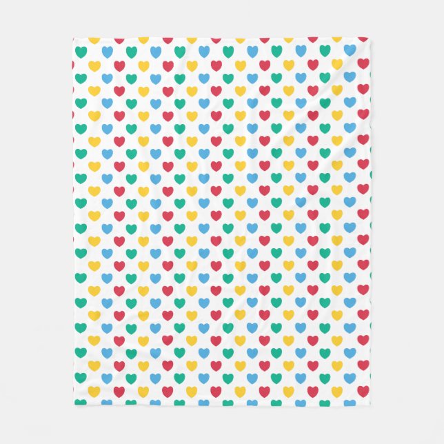 Little Hearts | LH-04 |  Fleece Blanket (Front)