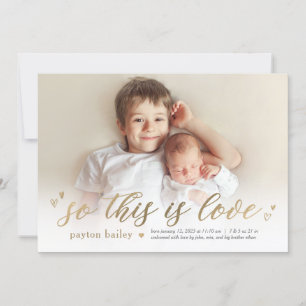 Little Hearts This Is Love Birth Announcement