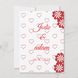 little hearts wedding invitation