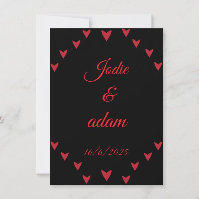 little hearts wedding invitation (Front)