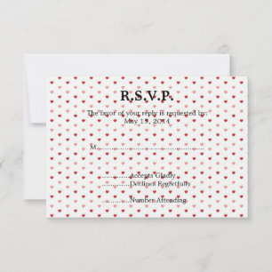 Little Hearts Wedding RSVP Card