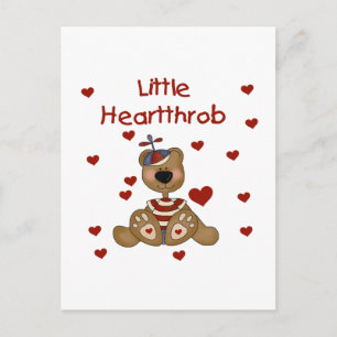 Little Heartthrob Boy Bear Postcard