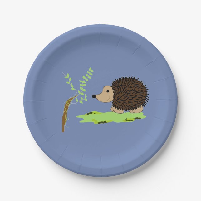 Little Hedgehog Paper Plate (Front)