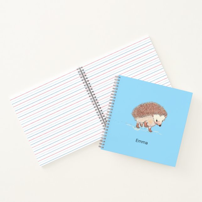 Little Hedgehog Personalised Notebook (Inside)