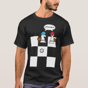 Little Help Baseball Chess Pun Humour Gift T-Shirt