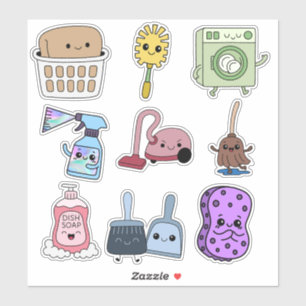 🧼 Little Helpers: Housecleaning Sticker Set