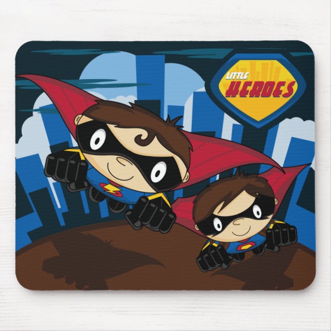Little Heroes Superhero Mouse Pad (Front)