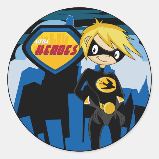 Little Heroes Superhero Sticker Sheet (Front)