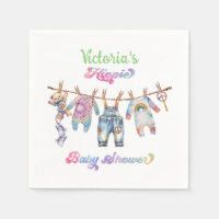Little Hippie Tye Dye Clothesline Baby Shower