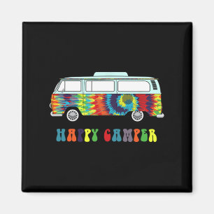 Little Hippie Vintage Bus Cute Tie Dyed Camper Tee Magnet