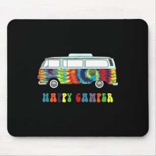 Little Hippie Vintage Bus Cute Tie Dyed Camper Tee Mouse Mat