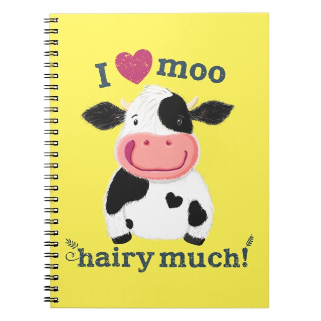 Little Holstein Cow Loves You Very Much! Notebook (Front)