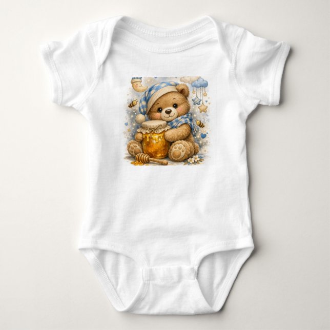Little Honey Bear Baby Bodysuit (Front)