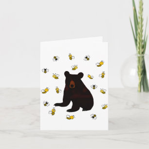 Little Honey Bee Bear Card