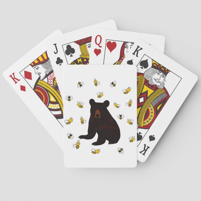 Little Honey Bee Bear Playing Cards (Back)