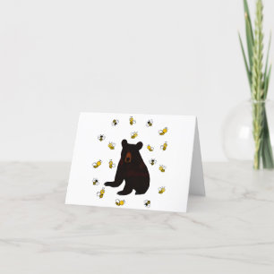 Little Honey Bee Bear Thank You Card
