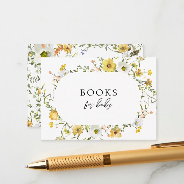 Little Honey Bee Books for Baby Baby Shower Enclosure Card (Front/Back In Situ)