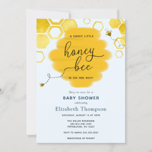 Little Honey Bee Boy Baby Shower Invitation