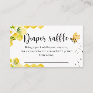 Little Honey Bee Diaper Raffle Card