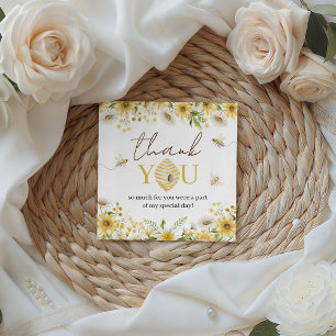 Little Honey Bee Floral Favour Tags