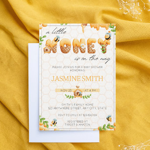 Little Honey Bee Gender Neutral Baby Shower Invitation