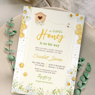 Little Honey Bumblebee Mummy to Bee Baby Shower In Invitation