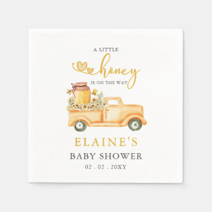 Little Honey Is On The Way Honey bee Baby Shower Napkin