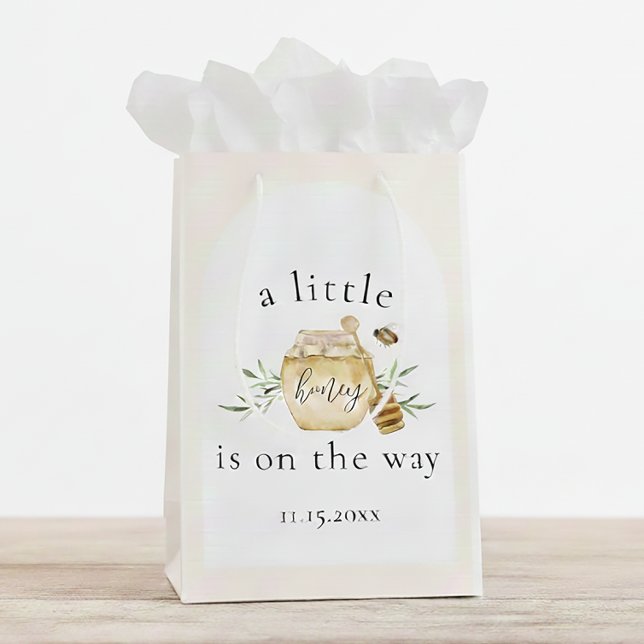 Little Honey On The Way Bee Baby Shower Gift Bag (Creator Uploaded)