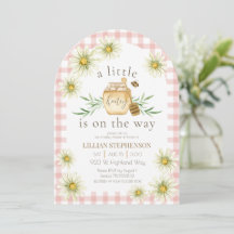 Little Honey On The Way Bee Pink Baby Shower 