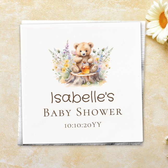 Little Honey on The Way Books for Baby Shower Napkin (Creator Uploaded)