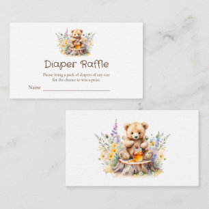 Little Honey on The Way Diaper Raffle Tickets Enclosure Card