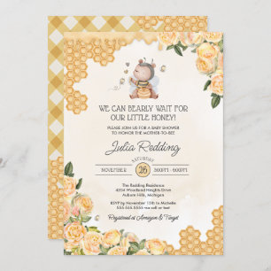 Little Honey Teddy Bear Mum-to-Bee Baby Shower Invitation