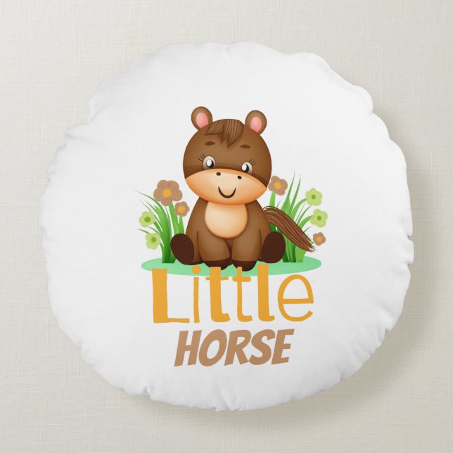 Little horse round cushion (Front)