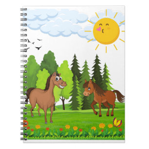 Little horses design for kids notebook