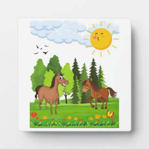 Little horses design for kids plaque