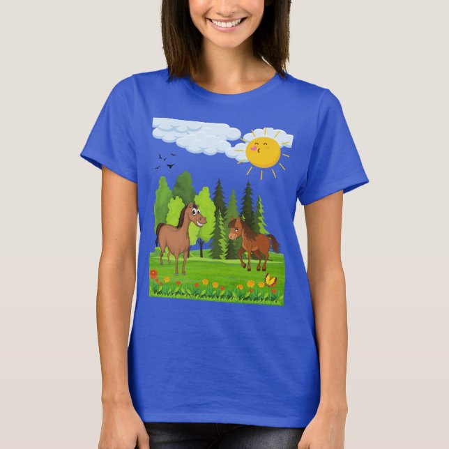 Little horses design for kids T-Shirt (Front)
